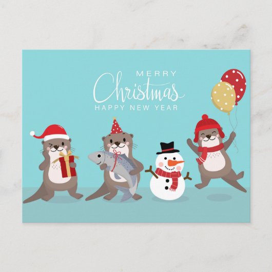 Frohe Weihnachten Postkarte (Vorderseite)
