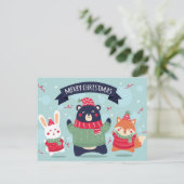 Frohe Weihnachten Postkarte (Stehend Vorderseite)