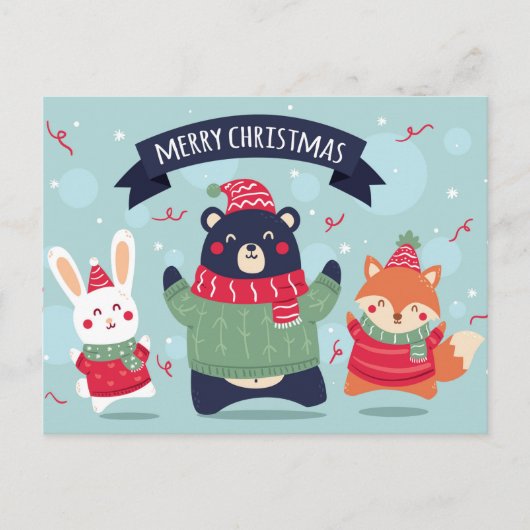 Frohe Weihnachten Postkarte (Vorderseite)
