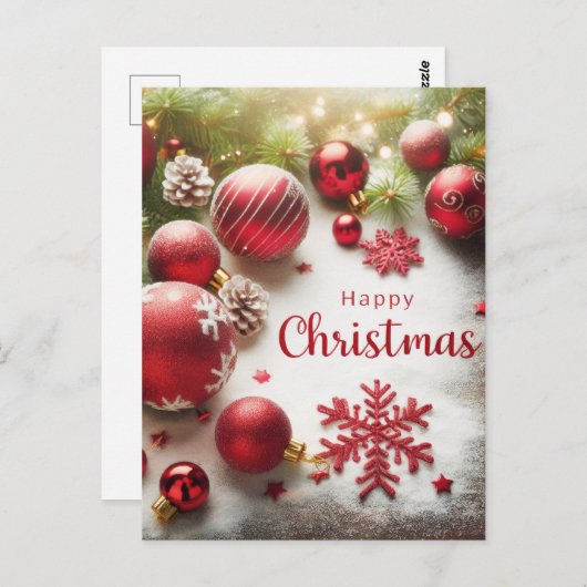 Frohe Weihnachten Postkarte (Vorne/Hinten)