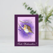 Frohe Weihnachten! Postkarte (Stehend Vorderseite)