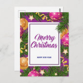 Frohe Weihnachten Postkarte (Vorne/Hinten)