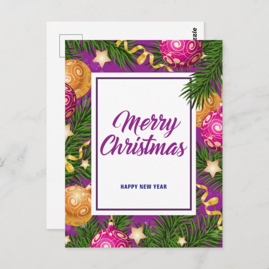 Frohe Weihnachten Postkarte (Vorne/Hinten)