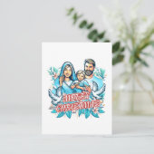 Frohe Weihnachten Postkarte (Stehend Vorderseite)