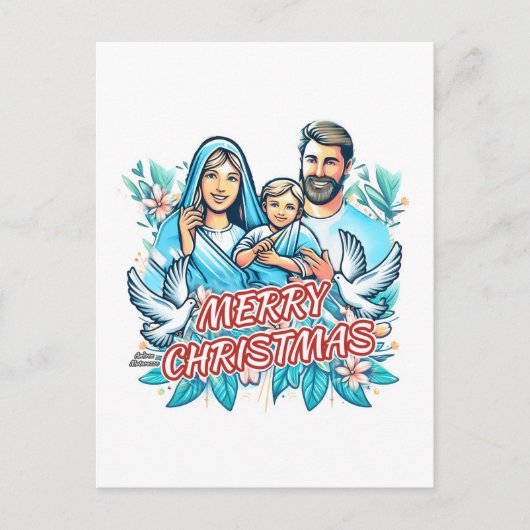Frohe Weihnachten Postkarte (Vorderseite)