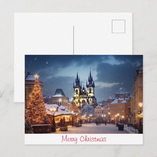 Frohe Weihnachten Postkarte (Vorne/Hinten)