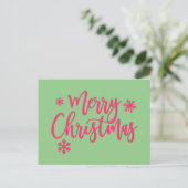 Frohe Weihnachten Postkarte (Stehend Vorderseite)