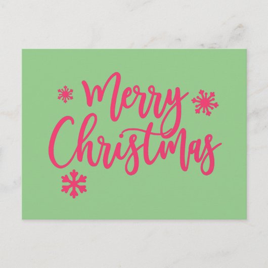 Frohe Weihnachten Postkarte (Vorderseite)