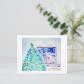 Frohe Weihnachten ! Postkarte (Stehend Vorderseite)