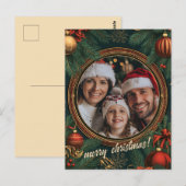 Frohe Weihnachten Postkarte (Vorne/Hinten)