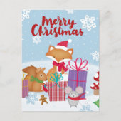 Frohe Weihnachten Postkarte (Vorderseite)