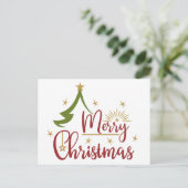 Frohe Weihnachten Postkarte (Stehend Vorderseite)
