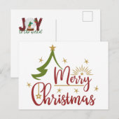 Frohe Weihnachten Postkarte (Vorne/Hinten)