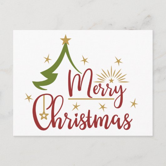 Frohe Weihnachten Postkarte (Vorderseite)