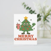 Frohe Weihnachten Postkarte (Stehend Vorderseite)