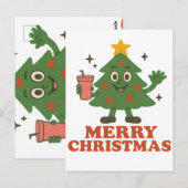 Frohe Weihnachten Postkarte (Vorne/Hinten)