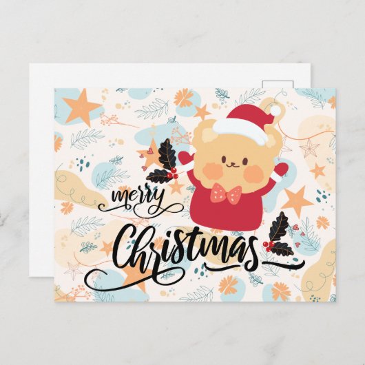 frohe Weihnachten Postkarte (Vorne/Hinten)