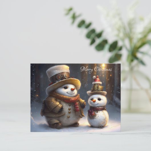 Frohe Weihnachten Postkarte (Stehend Vorderseite)