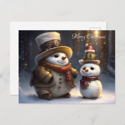 Frohe Weihnachten Postkarte (Vorne/Hinten)