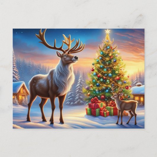 Frohe Weihnachten  Postkarte (Vorderseite)