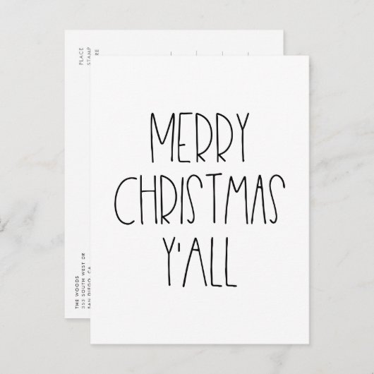 Frohe Weihnachten Postkarte (Vorne/Hinten)