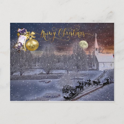 Frohe Weihnachten Postkarte (Vorderseite)