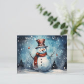 Frohe Weihnachten Postkarte (Stehend Vorderseite)