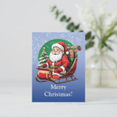 Frohe Weihnachten! Postkarte (Stehend Vorderseite)