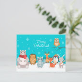 Frohe Weihnachten Postkarte (Stehend Vorderseite)