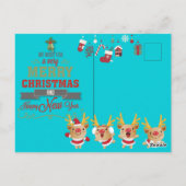 Frohe Weihnachten Postkarte (Rückseite)