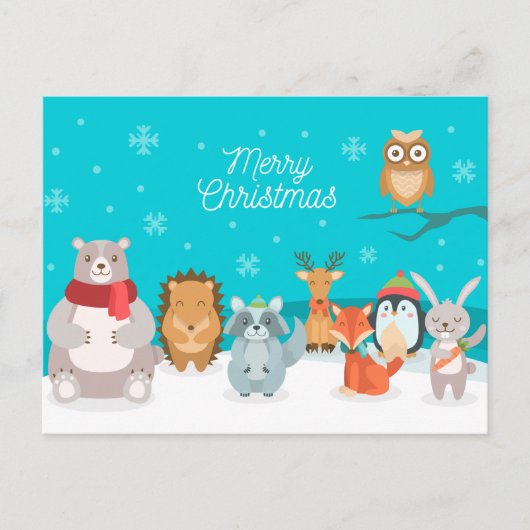 Frohe Weihnachten Postkarte (Vorderseite)