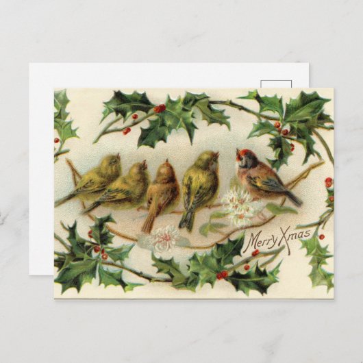 Frohe Weihnachten Postkarte (Vorne/Hinten)