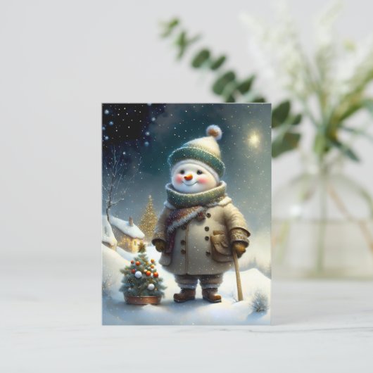 Frohe Weihnachten Postkarte (Stehend Vorderseite)