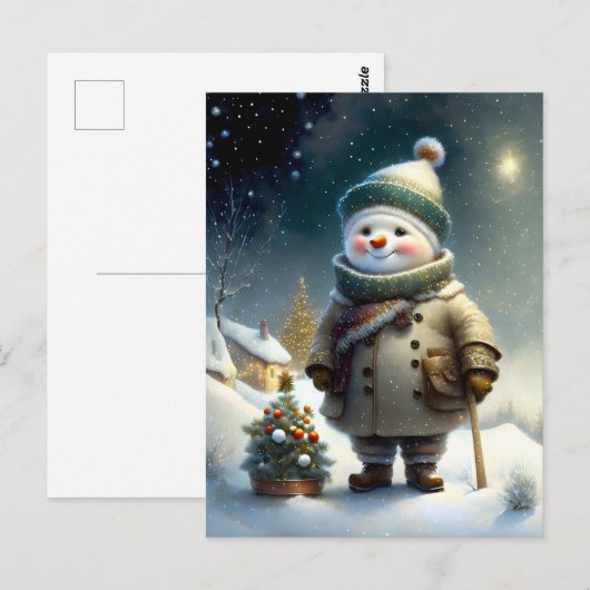 Frohe Weihnachten Postkarte (Vorne/Hinten)