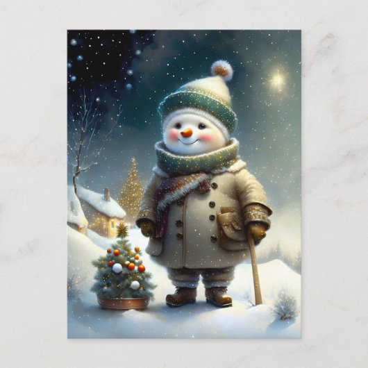 Frohe Weihnachten Postkarte (Vorderseite)