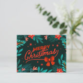 Frohe Weihnachten Postkarte (Stehend Vorderseite)