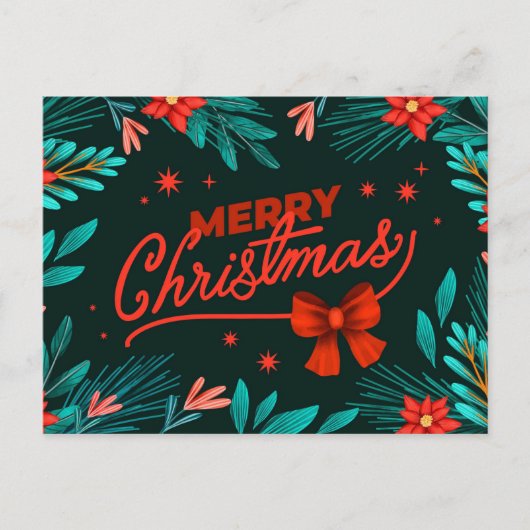 Frohe Weihnachten Postkarte (Vorderseite)