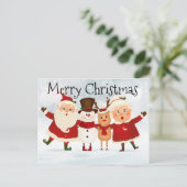 Frohe Weihnachten Postkarte (Stehend Vorderseite)