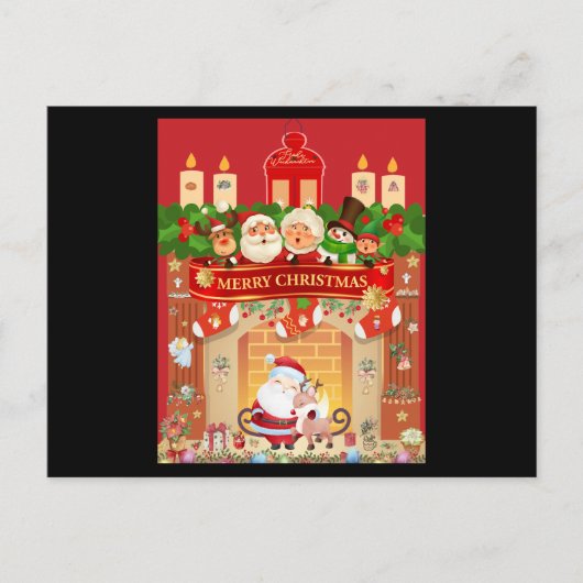 Frohe Weihnachten Postkarte (Vorderseite)