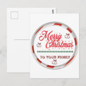 Frohe Weihnachten Postkarte (Vorne/Hinten)