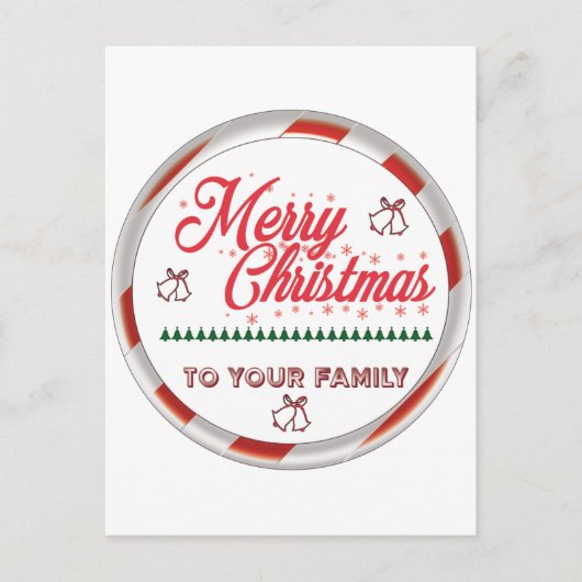 Frohe Weihnachten Postkarte (Vorderseite)