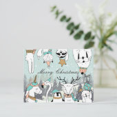 Frohe Weihnachten Postkarte (Stehend Vorderseite)