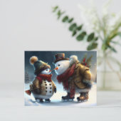 Frohe Weihnachten Postkarte (Stehend Vorderseite)