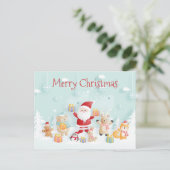 Frohe Weihnachten Postkarte (Stehend Vorderseite)