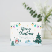 Frohe Weihnachten Postkarte (Stehend Vorderseite)