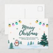 Frohe Weihnachten Postkarte (Vorne/Hinten)