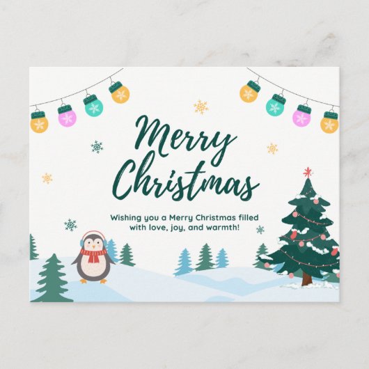 Frohe Weihnachten Postkarte (Vorderseite)