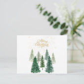 Frohe Weihnachten Postkarte (Stehend Vorderseite)