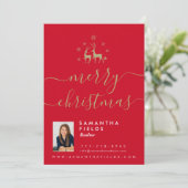 Frohe Weihnachten Postkarte Moderne Minimal (Stehend Vorderseite)