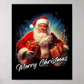 Frohe Weihnachten - Präsident Trump Santa Funny Gr Poster (Vorne)